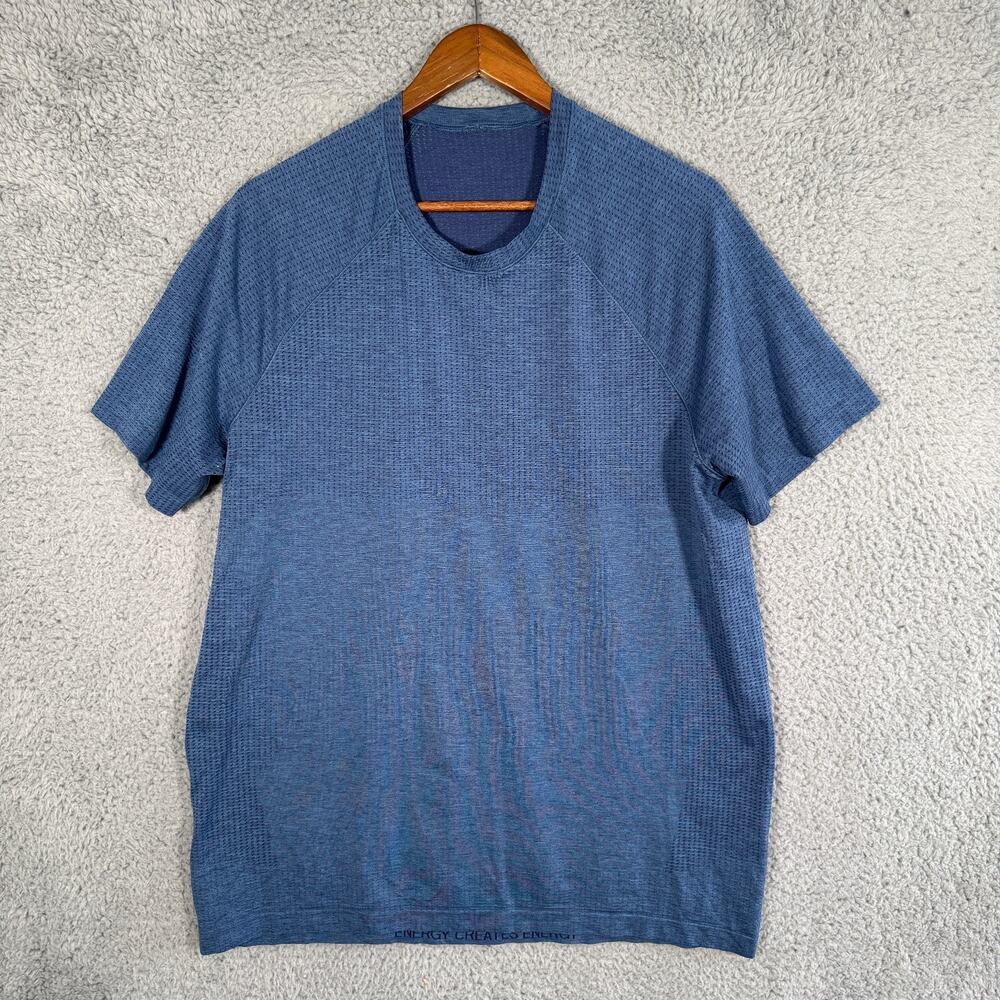 Lululemon Shirt XL Blue Metal Vent Tech Crew Neck Short Sleeve Men